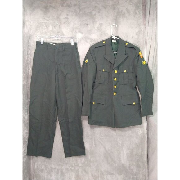 Vietnam Era US Army Suit Jacket 37S Pants 29x32 Class A Spec 4 Green Dress - Picture 1 of 16